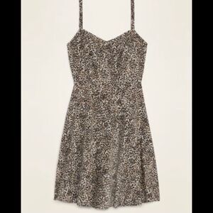 Leopard Spaghetti Strap Fit & Flare Dress (M)​​​​​